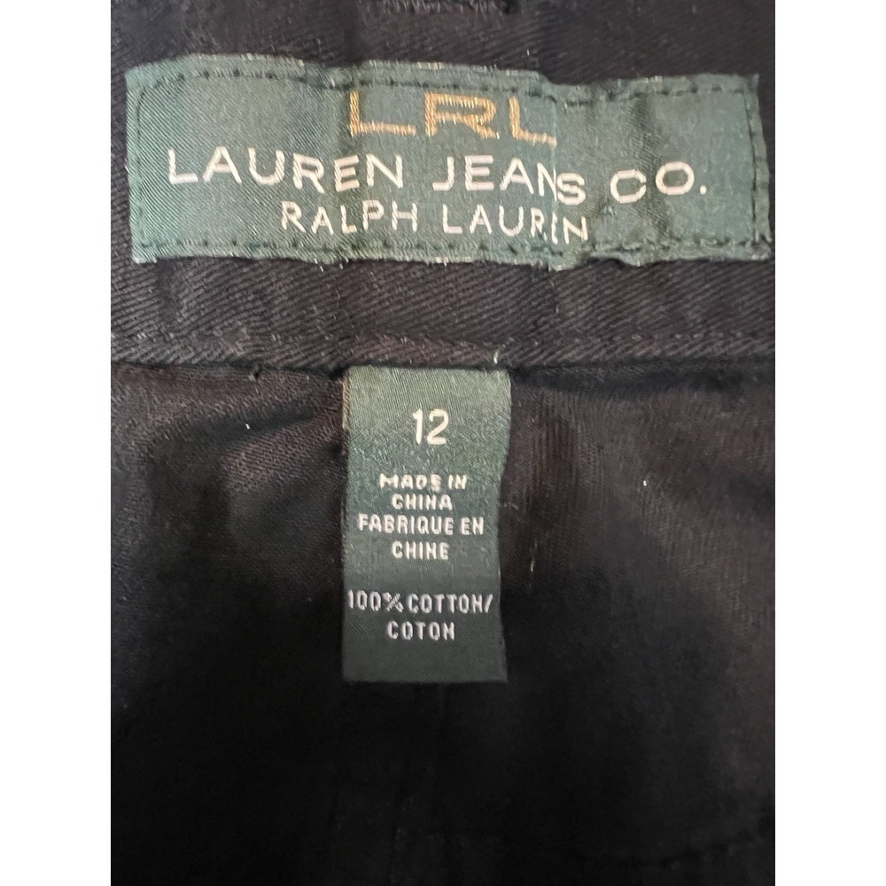 Lauren Ralph Lauren Women's Black Denim Capri Jeans Modern Mid Calf Size 12 - Picture 3 of 7